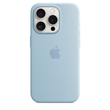 iPhone 15 Pro için MagSafe özellikli Silikon Kılıf - Açık Mavi  MWNM3ZM/A