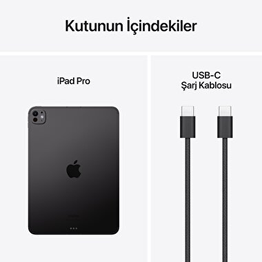 Apple 11 inç iPad Pro M4 WiFi + Cellular 1TB Nano-texture Cam Uzay Siyahı  MWRP3TU/A