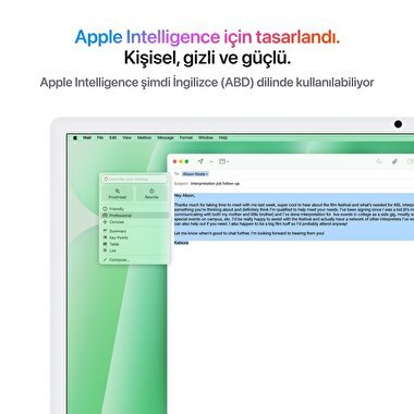 Apple iMac 24inc Retina 4.5K, M4 8-core CPU, 8-core GPU, 16GB Bellek, 256GB SSD, Yeşil  MWUE3TU/A