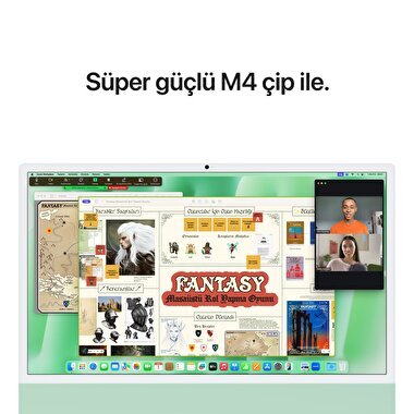 Apple iMac 24inc Retina 4.5K, M4 8-core CPU, 8-core GPU, 16GB Bellek, 256GB SSD, Yeşil  MWUE3TU/A