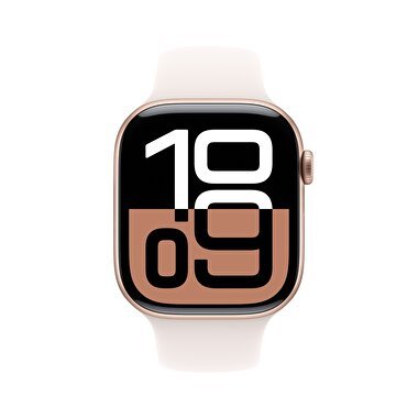 Apple Watch Series 10 GPS 42mm Roze Altın Rengi Alüminyum Kasa  Bulut Pembesi Spor Kordon - M/L  MWWJ3TU/A