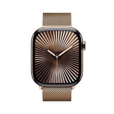 Apple Watch Series 10 GPS + Cellular 42mm Altın Rengi Titanyum Kasa  Altın Rengi Milano Loop  MX083TU/A