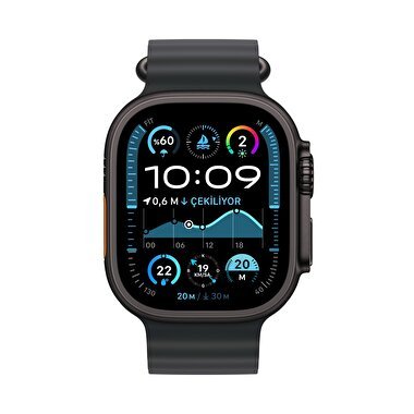 Apple Watch Ultra 2 GPS + Cellular 49mm Siyah Titanyum Kasa  Siyah Ocean Kordon  MX4P3TU/A