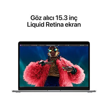 MacBook Air 15 inç M3 Çip 8CPU 10GPU 16GB Bellek 512GB SSD Uzay Grisi MXD13TU/A