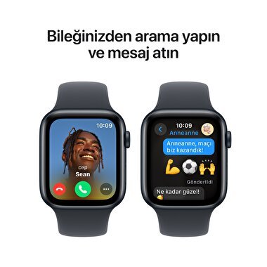 Apple Watch SE GPS 40mm Gece Yarısı Alüminyum Kasa  Gece Yarısı Spor Kordon - S/M  MXE73TU/A