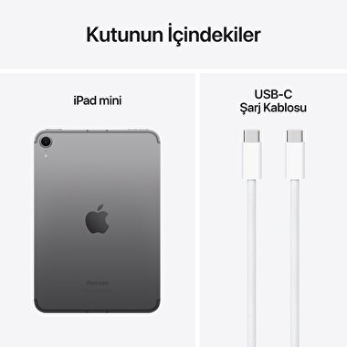 Apple iPad Mini 256GB 8.3" Wi-Fi + Cellular Tablet Uzay Grisi  MXPT3TU/A