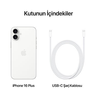 Apple iPhone 16 Plus 512GB Beyaz  MY1X3TU/A