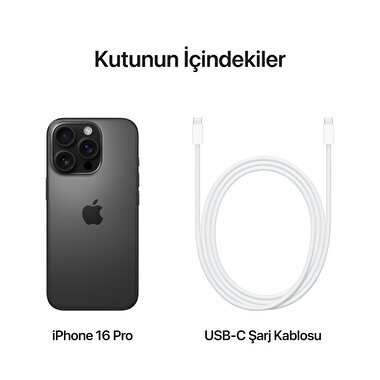 Apple iPhone 16 Pro 128GB Siyah Titanyum  MYND3TU/A