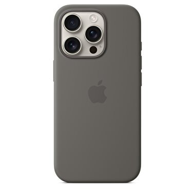 iPhone 16 Pro için MagSafe özellikli Silikon Kılıf - Taş Grisi MYYL3ZM/A