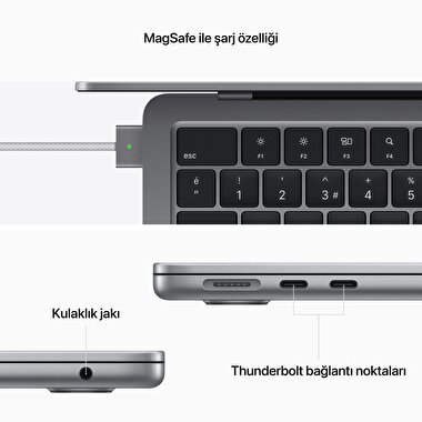 MacBook Air 13" M2 8CPU 8GPU 16GB / 256GB Uzay Grisi Z15S00120