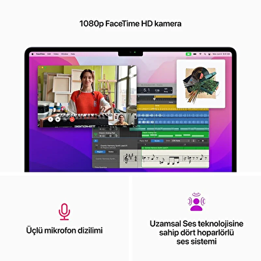 MacBook Air 13 inç M2 Çip  8CPU 10GPU 24GB Bellek 512GB SSD Gece Yarısı  Z1610040N