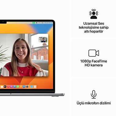 15 inç MacBook Air-Uzay Grisi 8CPU M2 1 TB SSD Z18N000VS