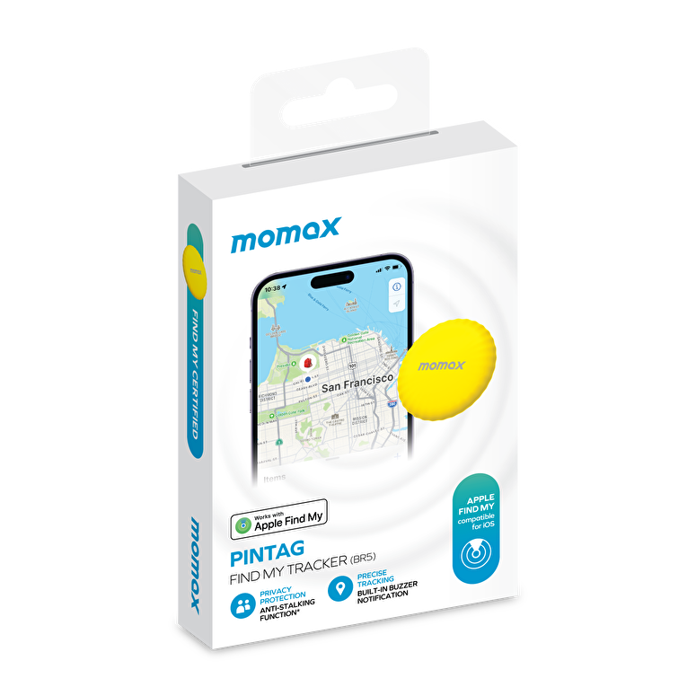 Momax PinTag Find My Tracker - Sarı 4894222071346