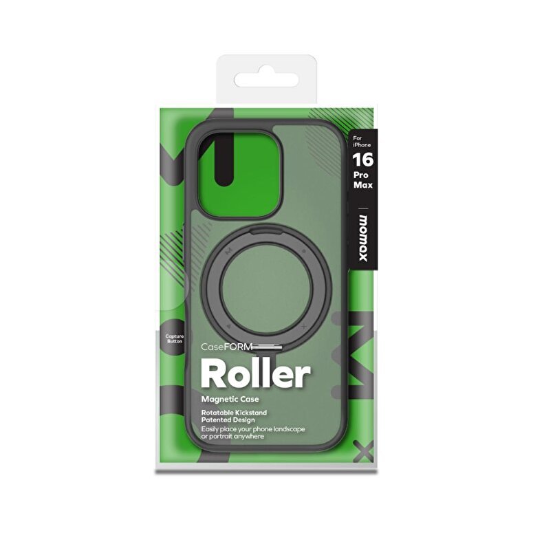 Momax iPhone 16 Pro Max Roller Magsafe Kılıf-Siyah 4894222077454