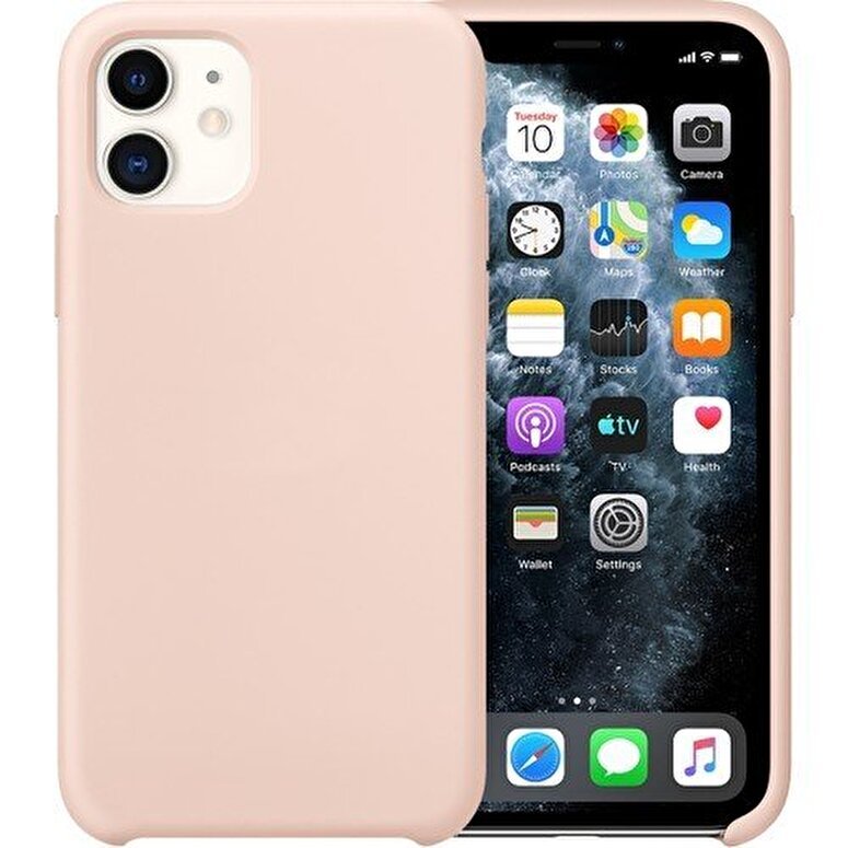 Buff iPhone 11 Rubber Fit Kılıf - Pembe 6959633411186