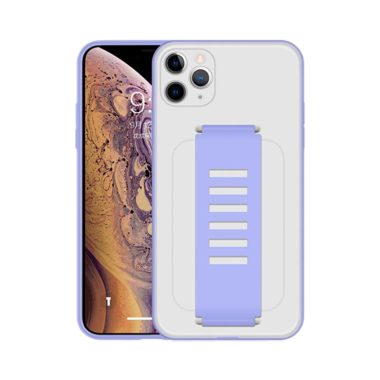 Piili iPhone 11 Pro Max Hand Strap Kılıf - Lila 6944628929296