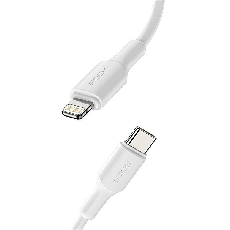 Rock 20W Type-C to Lightning PD 1 M Kablo-Beyaz 6941402743697