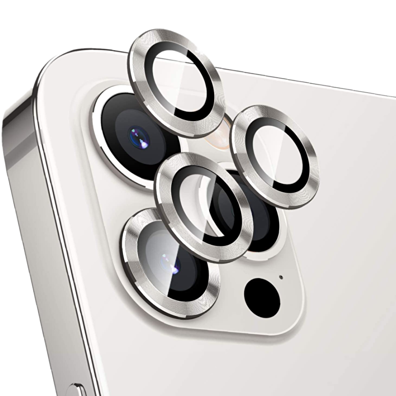 Piili iPhone 13 Pro/ Max Lens Koruyucu - Gümüş 6944629131995