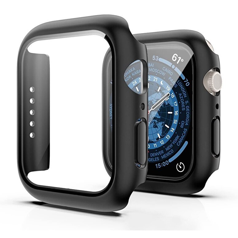 Piili Apple Watch 41mm Kılıf - Siyah 6944629137416