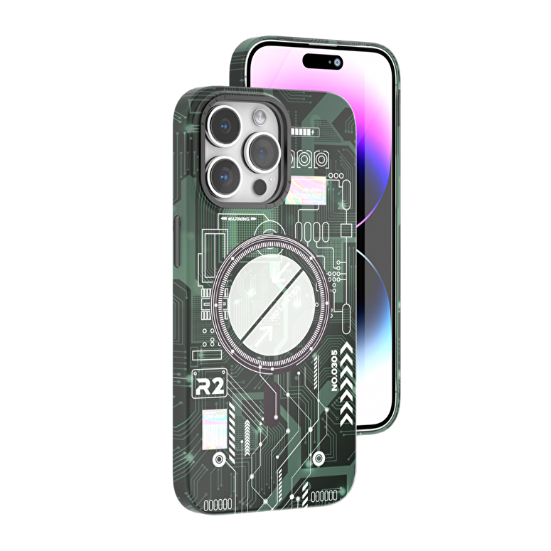Piili iPhone 14 Pro Max Neo+ MagSafe Kılıf - Yeşil 6944629155793