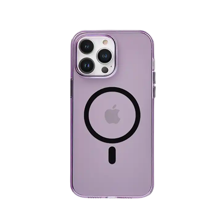 Piili iPhone 15 Pro Max İnce Magsafe Kılıf - Mor 6944629164474