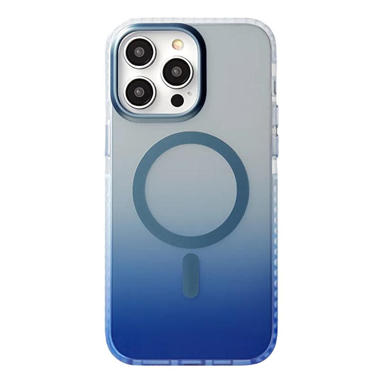 Piili iPhone 15 Pro Max Gradent MagSafe Kılıf-Mavi 6944629165419