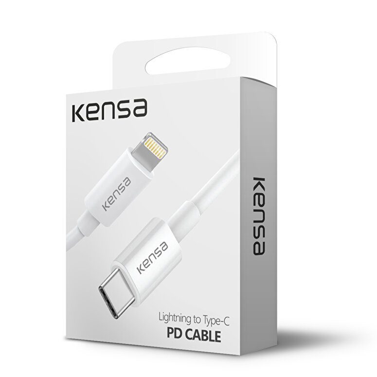 Buff Kensa PD Type-C/Lightning Şarj Kablosu-Beyaz 6959633423066