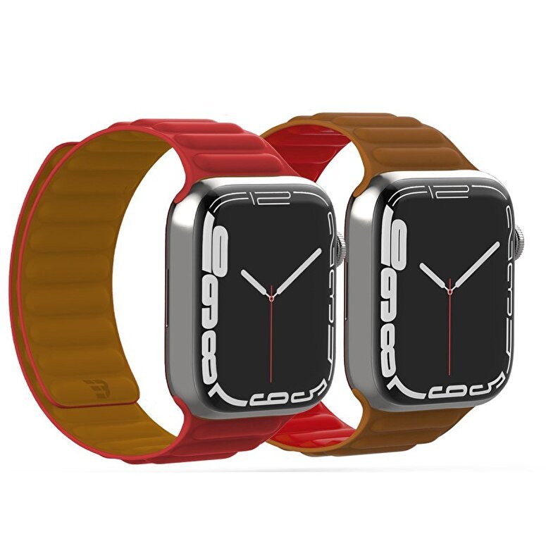 Baykron Manyetik Watch 42/44/45mm Kayış-Kırmızı 6970569822334