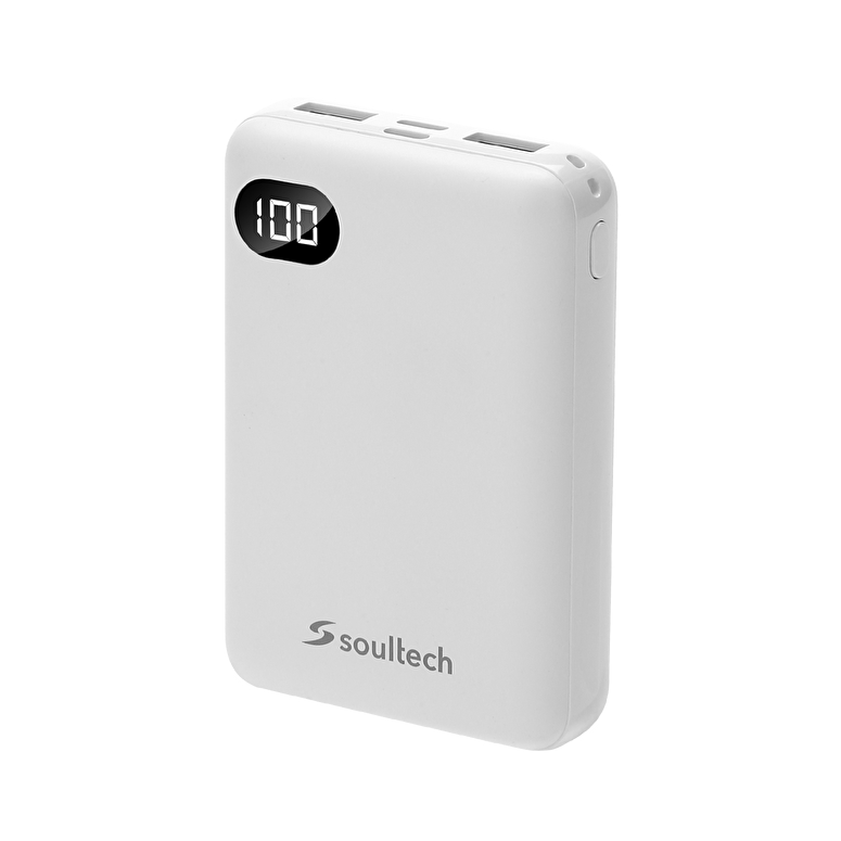 Soultech Comfort LCD 10.000 mAh Powerbank - Beyaz 8681000017087