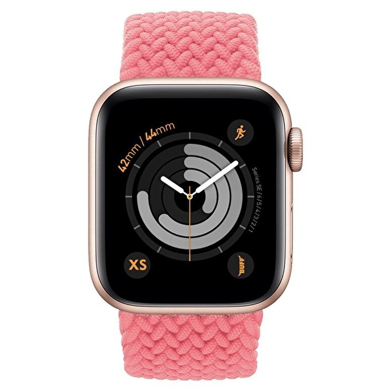 Buff Apple Watch Bands Braided 42/44 XS - Pembe 8682750457901
