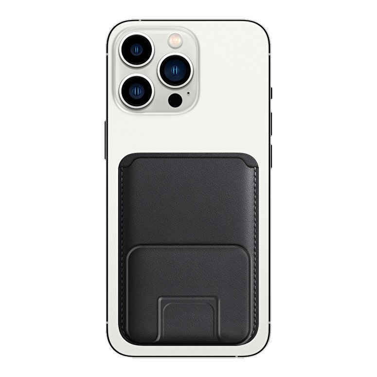 Buff iPhone WalletMag Stand Deri Cüzdan - Siyah 8683548210746