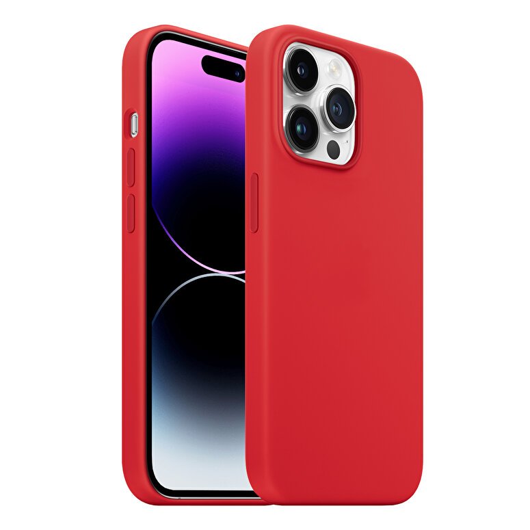 Buff iPhone 14 Pro Max Rubber Fit Kılıf - Kırmızı 8683548212870