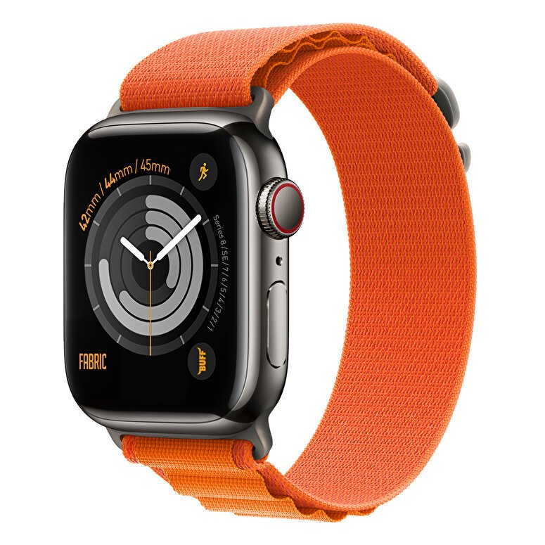 Buff Apple Watch Fabric Band 42/44/45mm- Turuncu 8683548213624