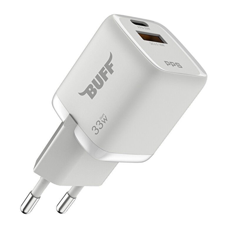 Buff  33W Hızlı Şarj 3 Port Şarj Adaptörü - Beyaz 8683548214034