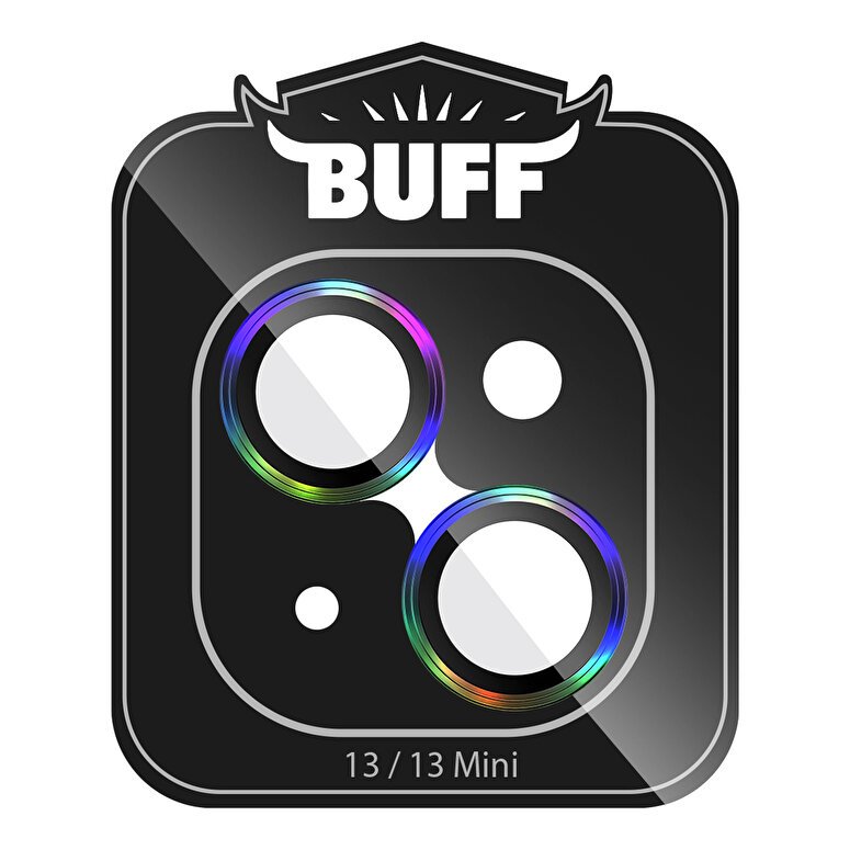 Buff iPhone 13/13 Mini Metal Lens Koruyucu-Renkli 8683548215277