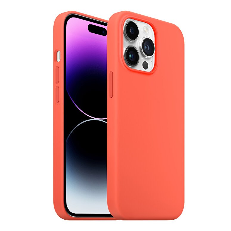 Buff iPhone 14 Pro Max Rubber Fit Kılıf Nectarine 8683548216151