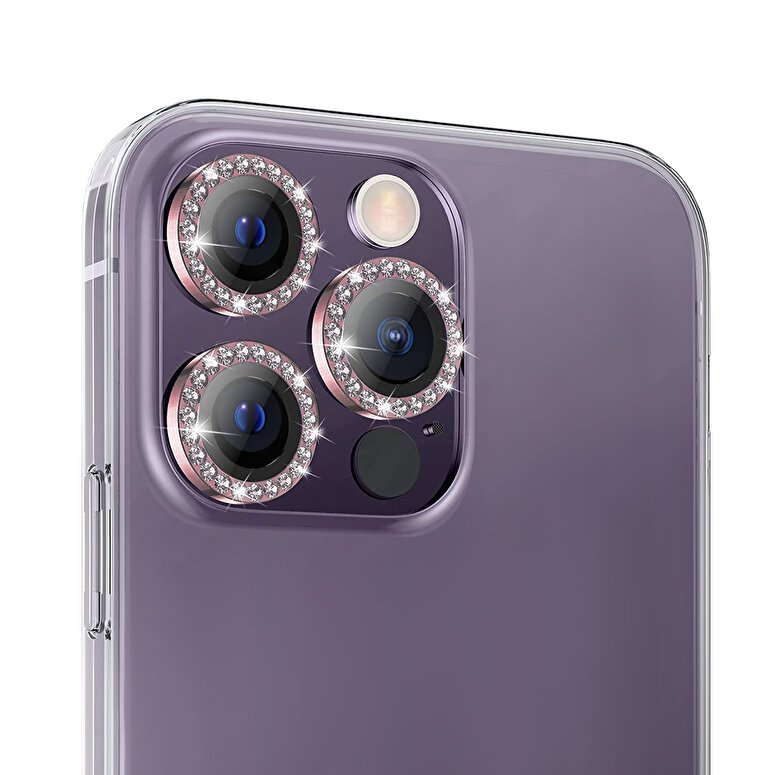Buff iPhone 14 Pro/Max Diamond Lens - Rose Altın 8683548216182