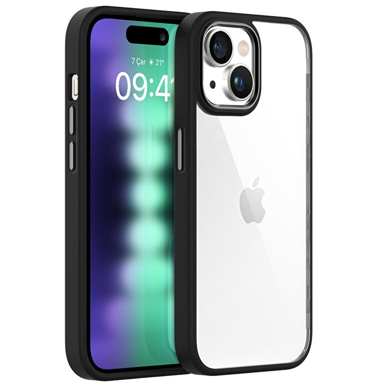 Buff iPhone 15 Plus New Air Bumper Kılıf Black 8683548217431
