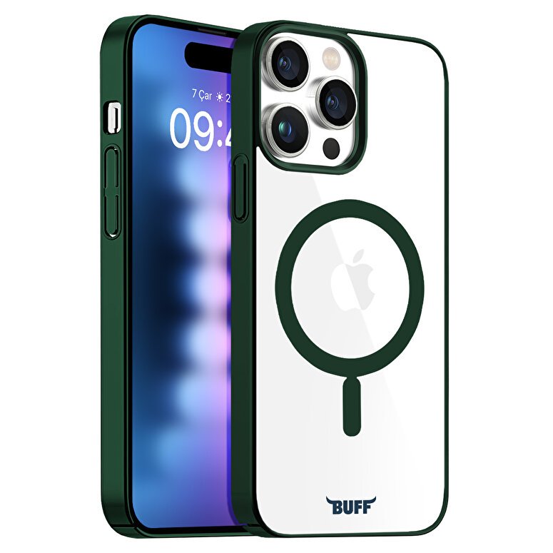 Buff iPhone 15 ProMax MagSafe Slim Fit Kılıf Green 8683548217899