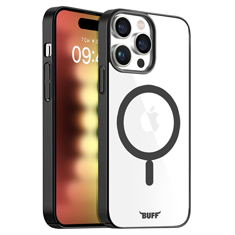 Buff iPhone 15 Pro MagSafe Slim Fit Kılıf Black 8683548217929
