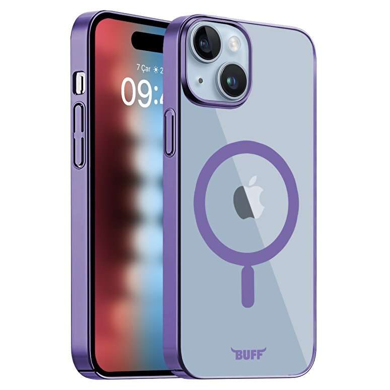 Buff iPhone 15 MagSafe Slim Fit Kılıf Purple 8683548218087