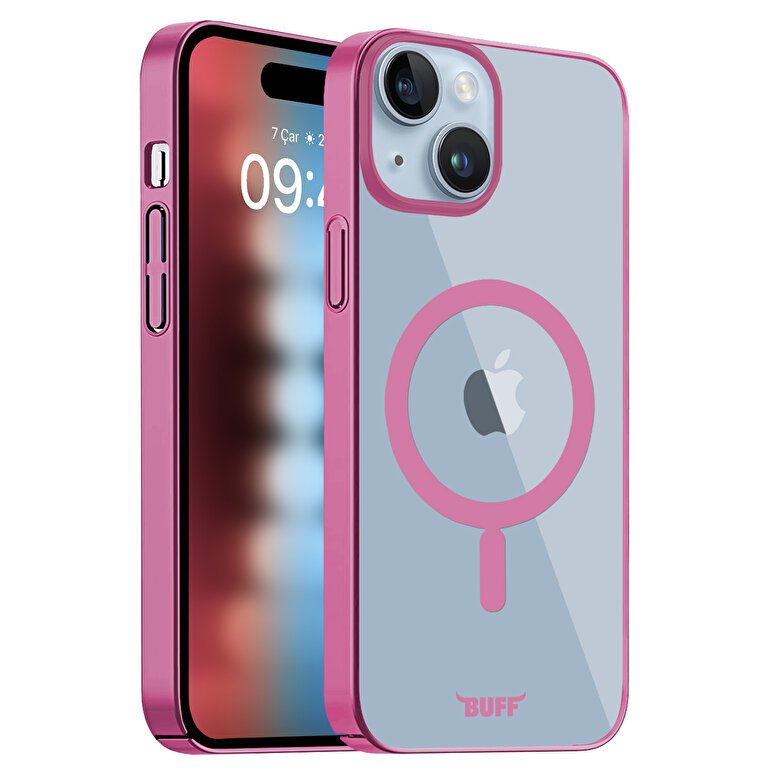 Buff iPhone 15 MagSafe Slim Fit Kılıf Pink 8683548218124