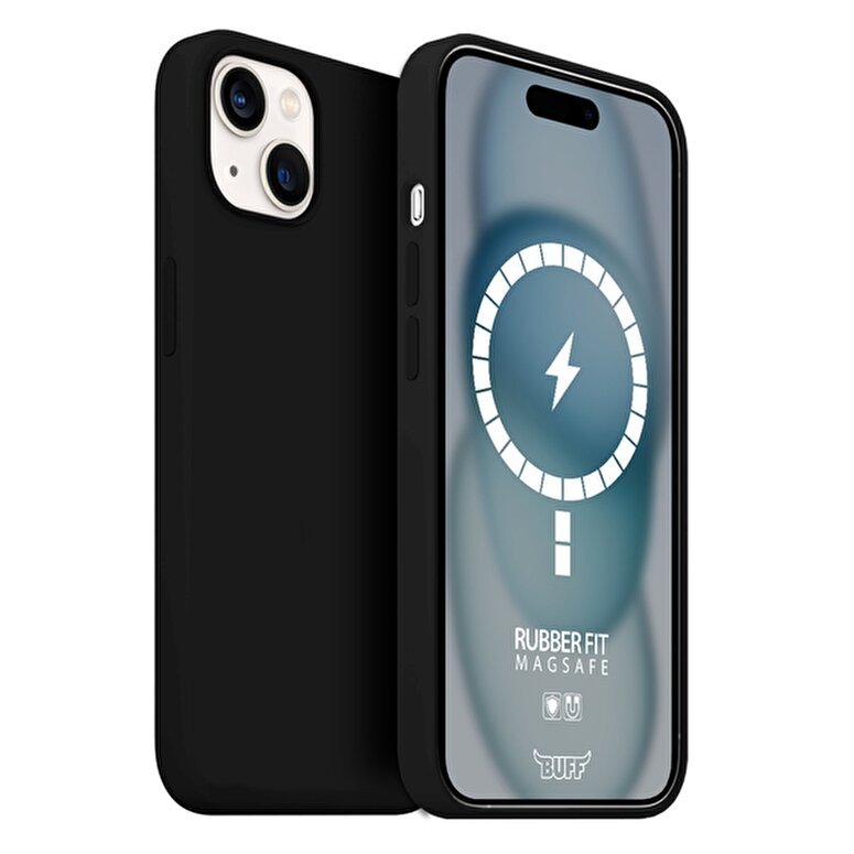 Buff iPhone 15 Plus Magsafe Rubber Fit - Siyah 8684387701426