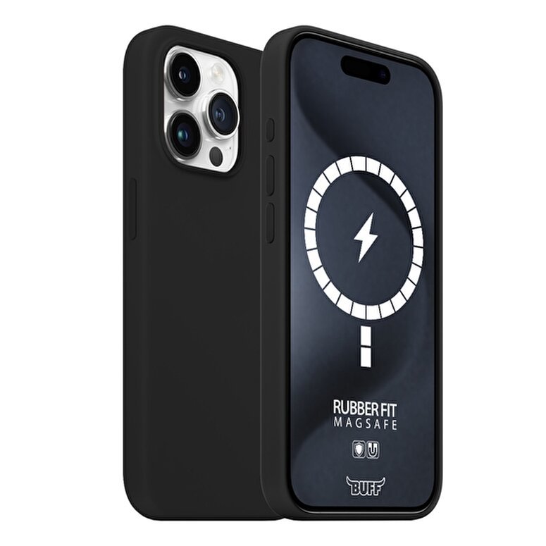 Buff iPhone 15 Pro Magsafe Rubber Fit - Siyah 8684387701464