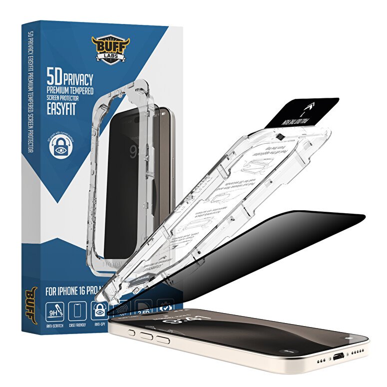 Buff iPhone 16 Pro Max Privacy EasyFit Ekran Koruy 8684387702119