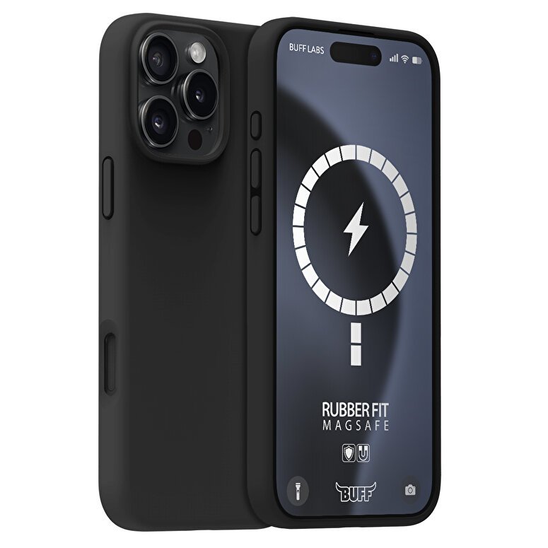 Buff iPhone 16 Pro Magsafe Rubber Fit Kılıf Siyah 8684387702362