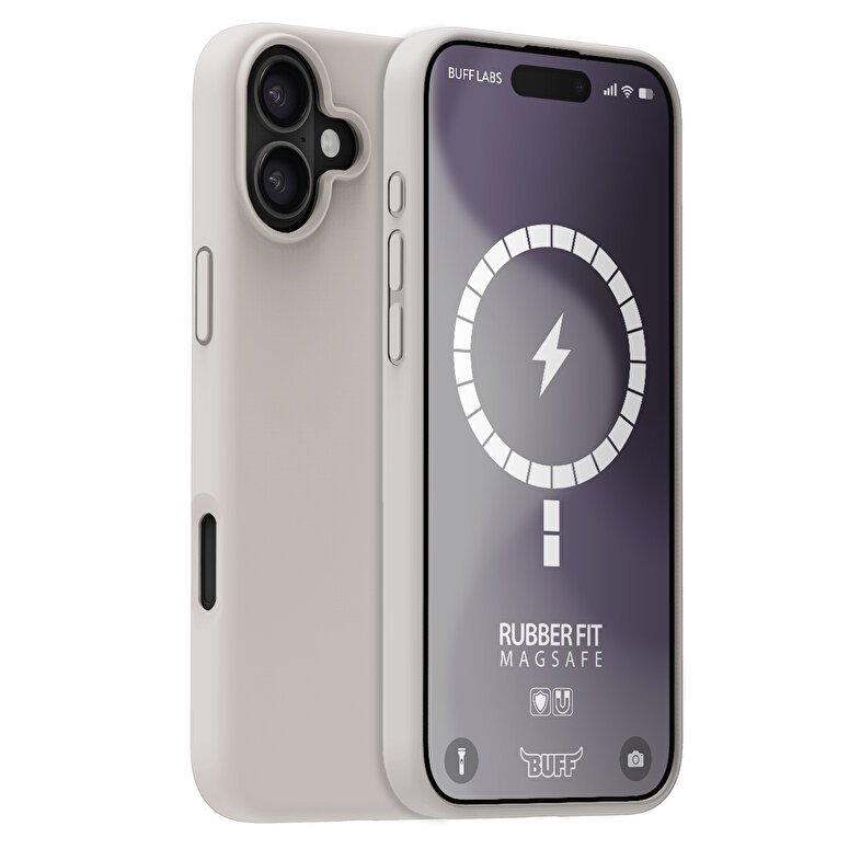 Buff iPhone 16 Plus Magsafe Rubber Kılıf-Taş 8684387702393