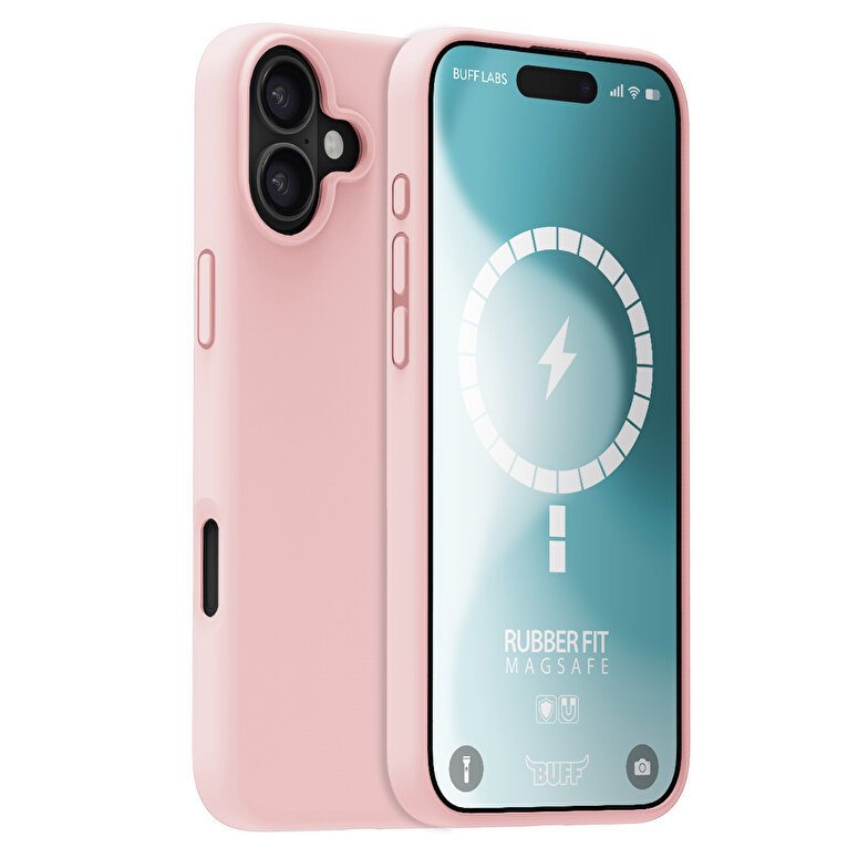 Buff iPhone 16 Magsafe Rubber Fit  Kılıf-Pembe 8684387702485