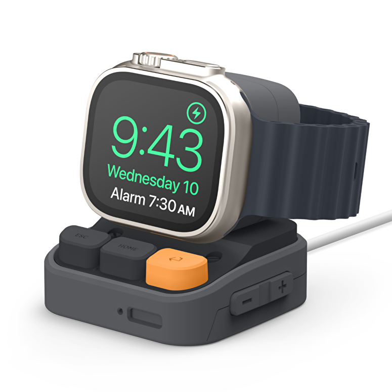 Elago Apple Silikon Watch Şarj Standı - Gri 8809863850645