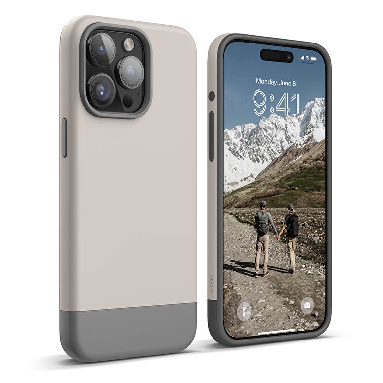 Elago iPhone 15 Pro Max Glide MagSafe Silikon-Krem 8809919816144